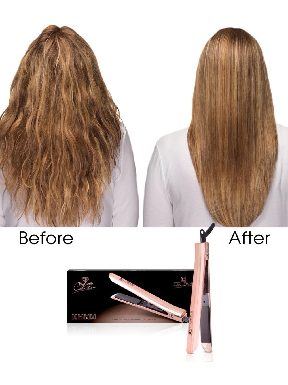 ROYALE Platinum Genius Flat Iron - LIMITED EDITION ROSE GOLD - NWT - Picture 5 of 8